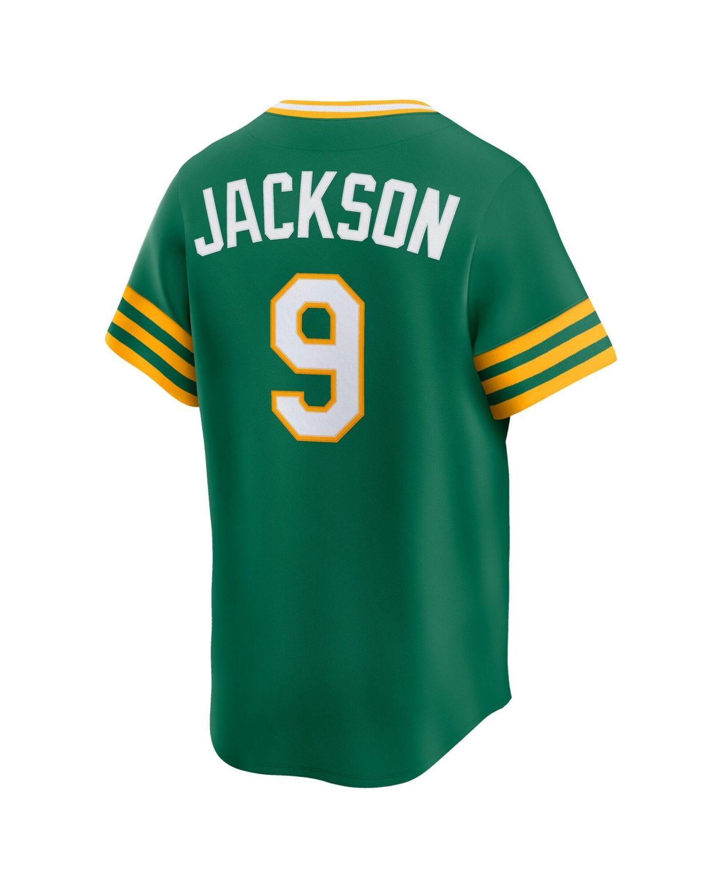 Мужской топ Nike Reggie Jackson Kelly Green Oakland Athletics Cooperstown Collection Limited Jersey — фото 3