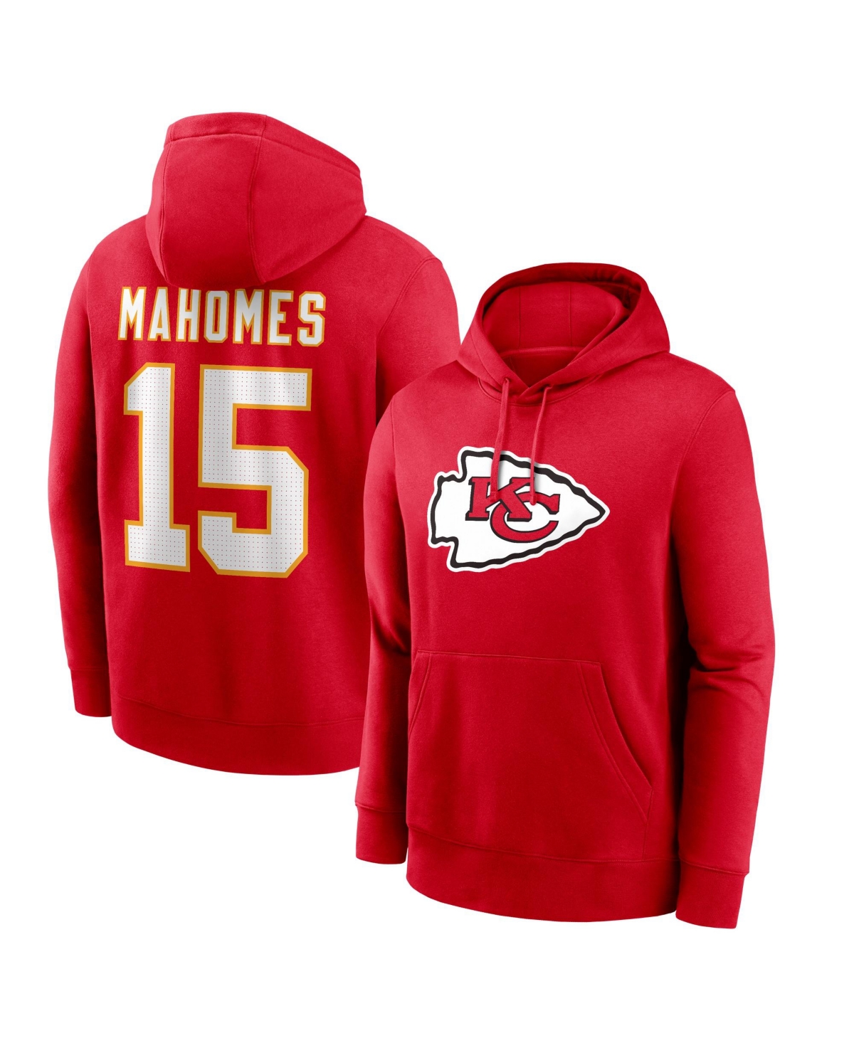 Nike Men's Patrick Mahomes Red Kansas City Chiefs Name & Number Hoodie - Red