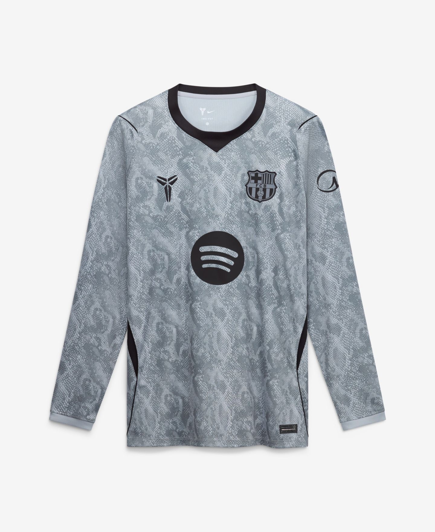 Детский топ Nike Gray Barcelona 2026/27 Away Stadium Replica Long Sleeve Goalkeeper Jersey — фото 2