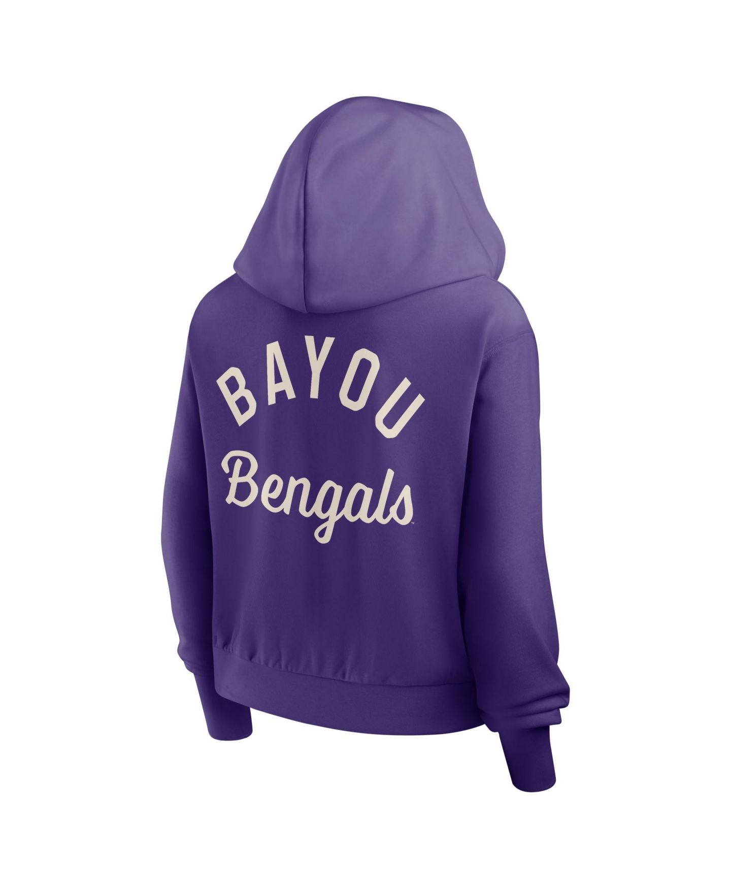 Женское худи Nike Purple LSU Tigers Mantra Cropped Full-Zip — фото 6
