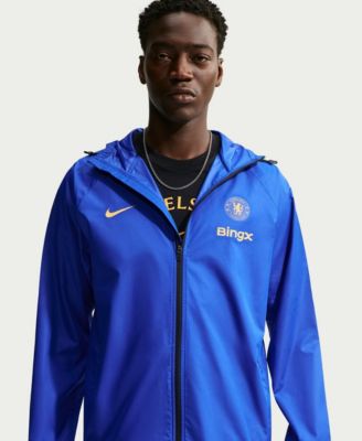 Men's  Blue Chelsea Storm-FIT Raglan Hooded Rain Jacket