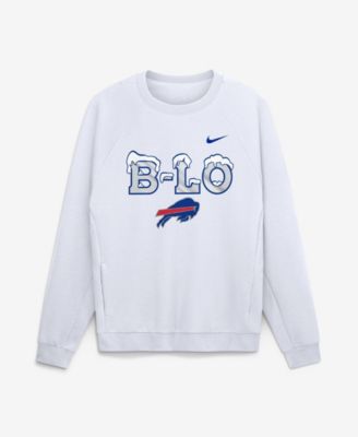 Nike - Men's  White Buffalo Bills Rivalries Collection Dri-FIT Crew Sweatshirt White