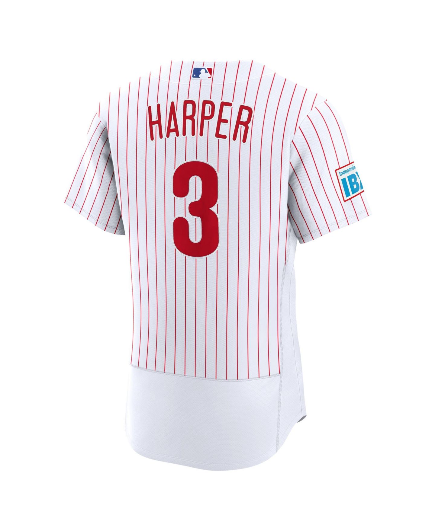 Мужской топ Nike Bryce Harper White Philadelphia Phillies Home Authentic Sponsor Patch Jersey — фото 3