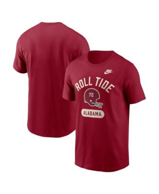 Men's Crimson Alabama Crimson Tide Legacy Arch Helmet T-Shirt