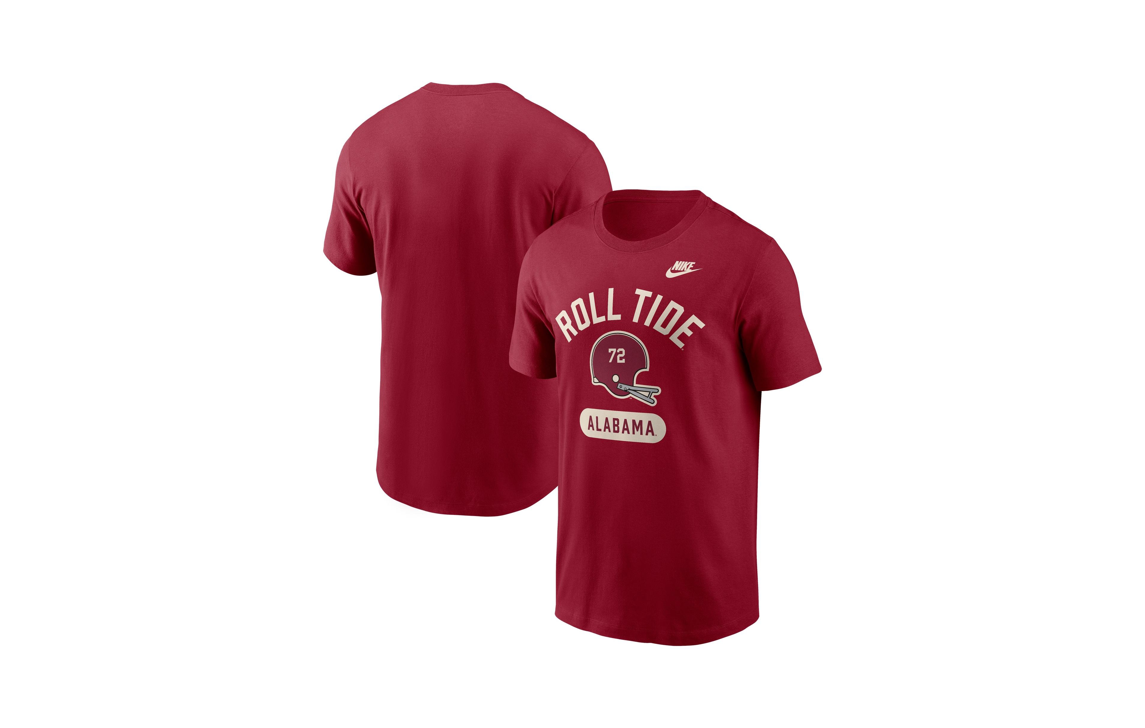 Nike Men's Crimson Alabama Tide Legacy Arch Helmet T-Shirt