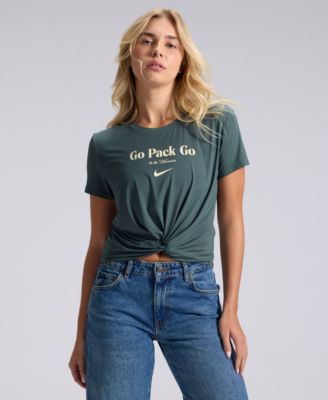 Women's  Green Green Bay Packers 2026 Rivalries Collection Classic Twist Cropped T-Shirt