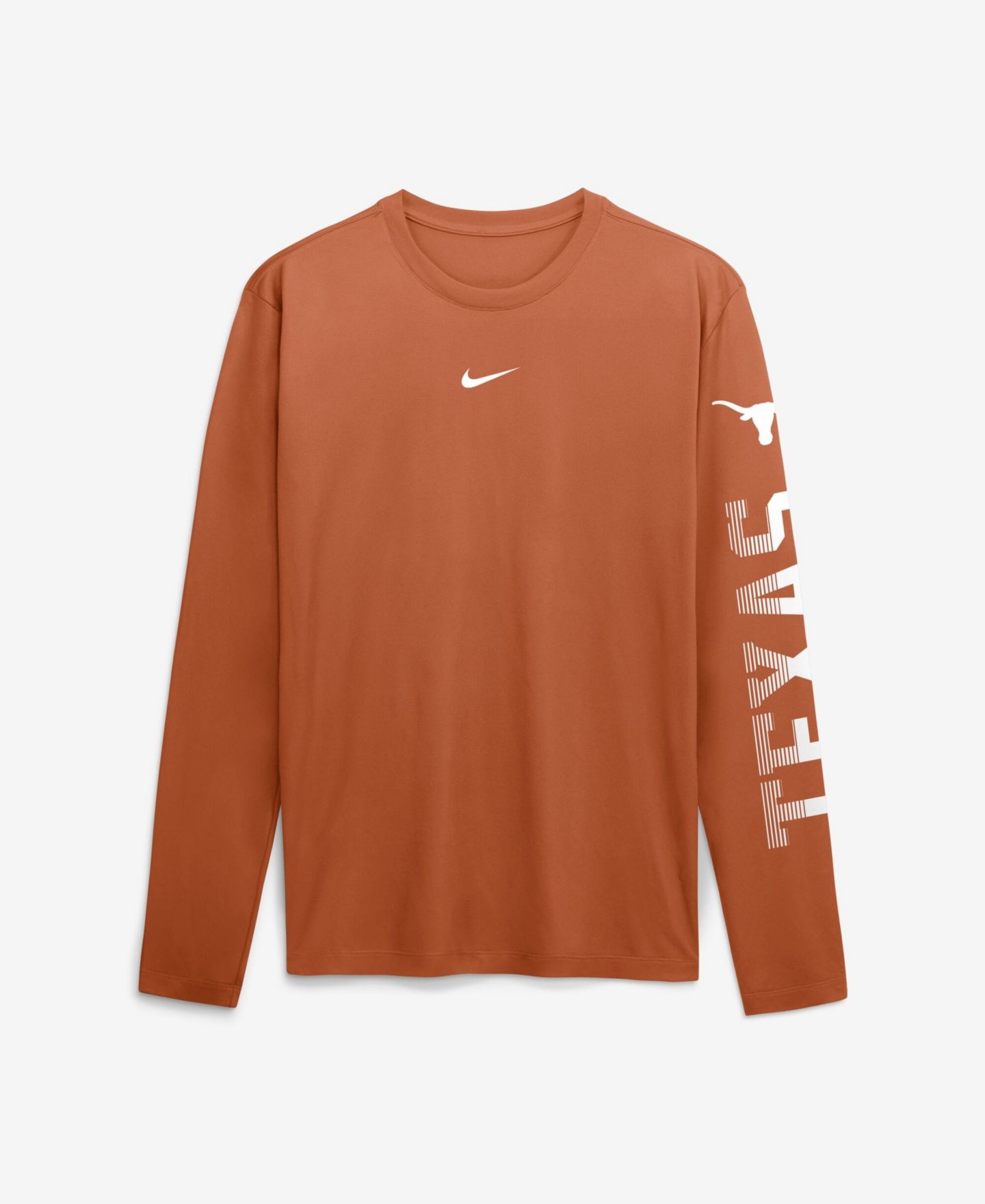 Мужская футболка Nike Texas Orange Texas Longhorns Primetime Logo Sleeve Legend Dri-FIT Long Sleeve — фото 1