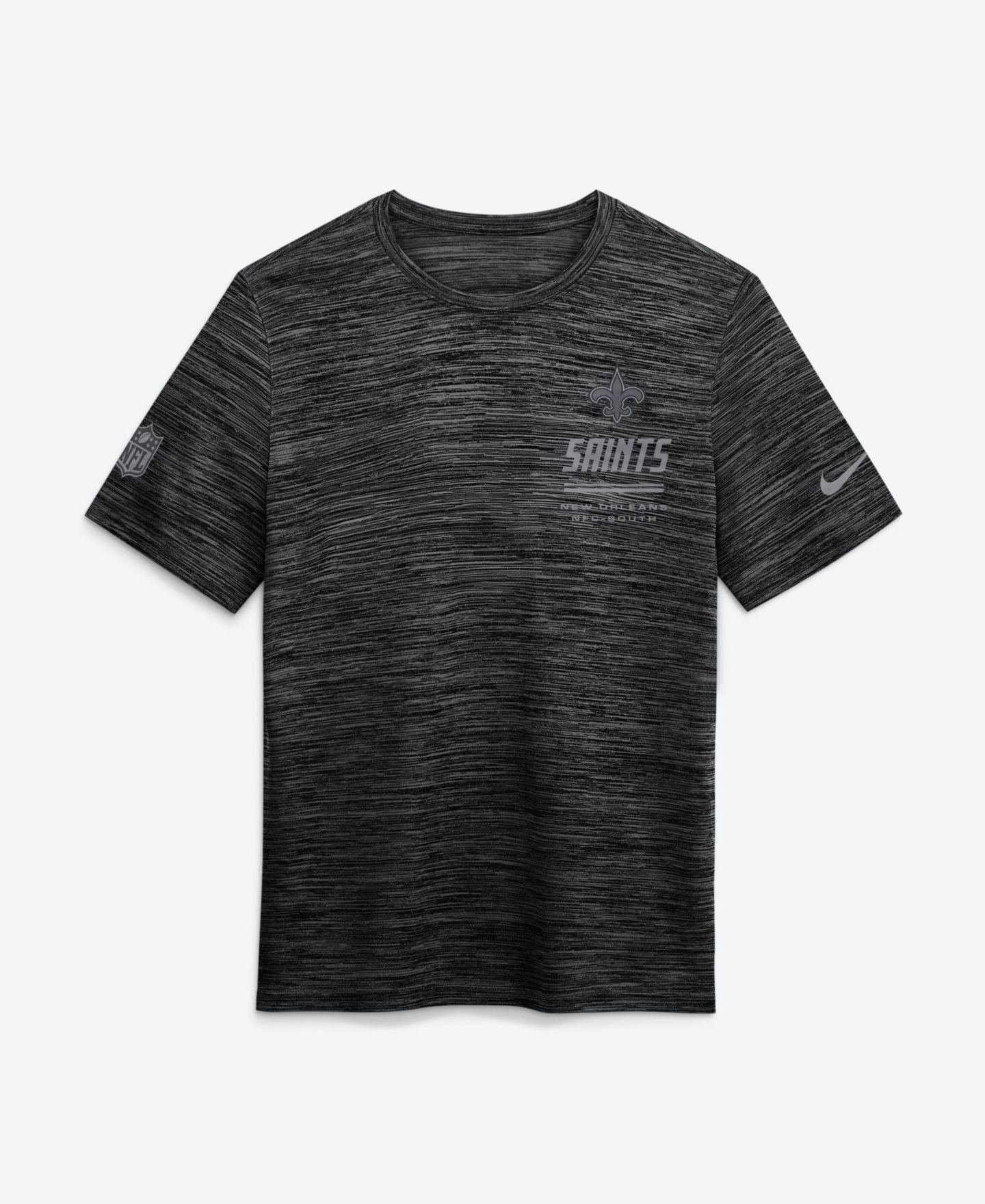 Мужская футболка Nike Black New Orleans Saints Sideline Double Covered Dri-FIT Velocity — фото 4