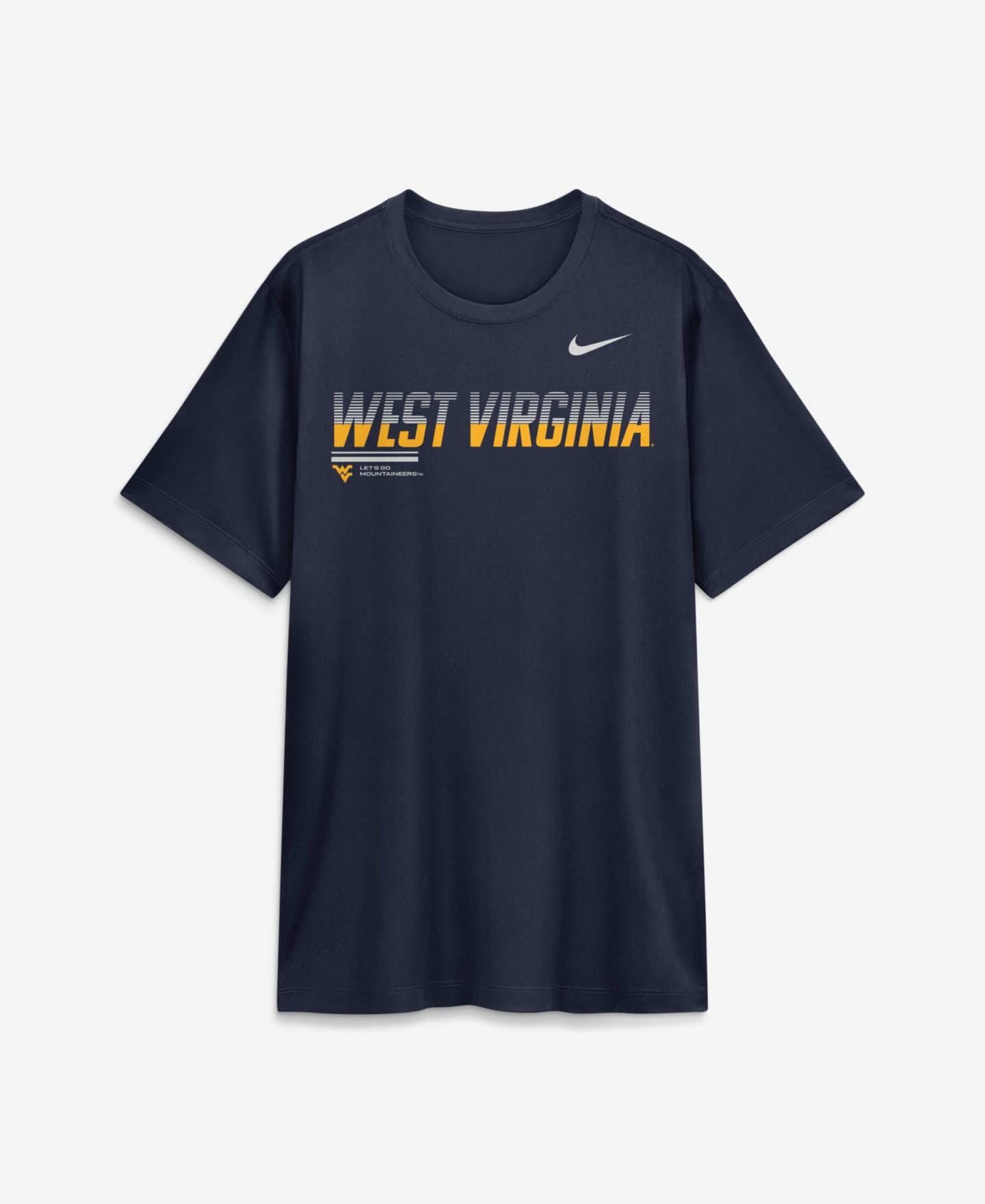 Мужская футболка Nike Navy West Virginia Mountaineers Sideline Legend Dri-FIT — фото 3