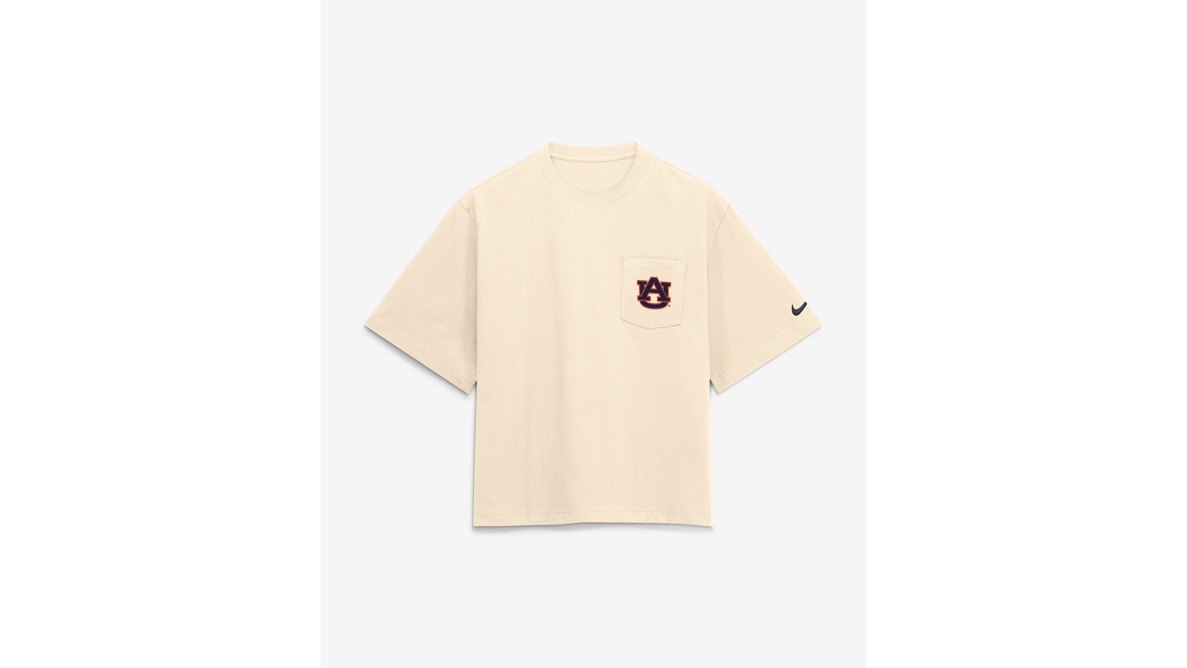 Nike Women's Natural Auburn Tigers Pocket Boxy T-Shirt