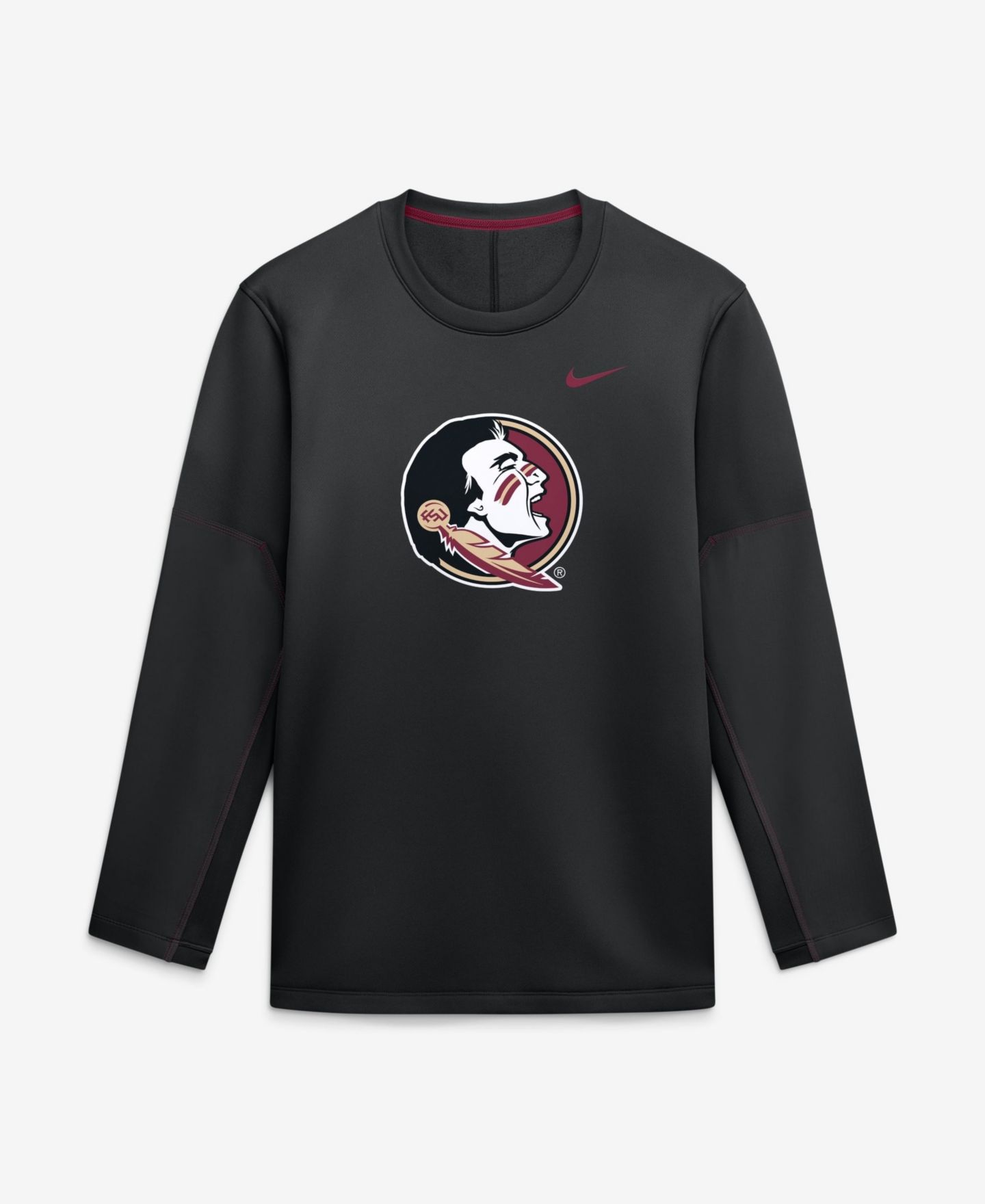 Мужской топ Nike Black Florida State Seminoles 2026Â Sideline Coaches Therma-FIT Long Sleeve — фото 1