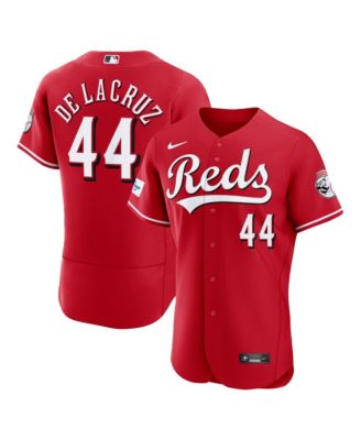 Men's Elly De La Cruz Red Cincinnati Reds Alternate Authentic Sponsor Patch Jersey