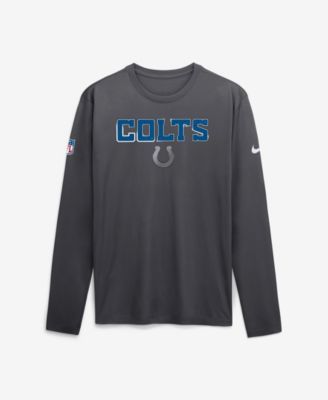 Men's  Anthracite Indianapolis Colts 2026 Rivalries Collection Sideline Legend Long Sleeve T-Shirt