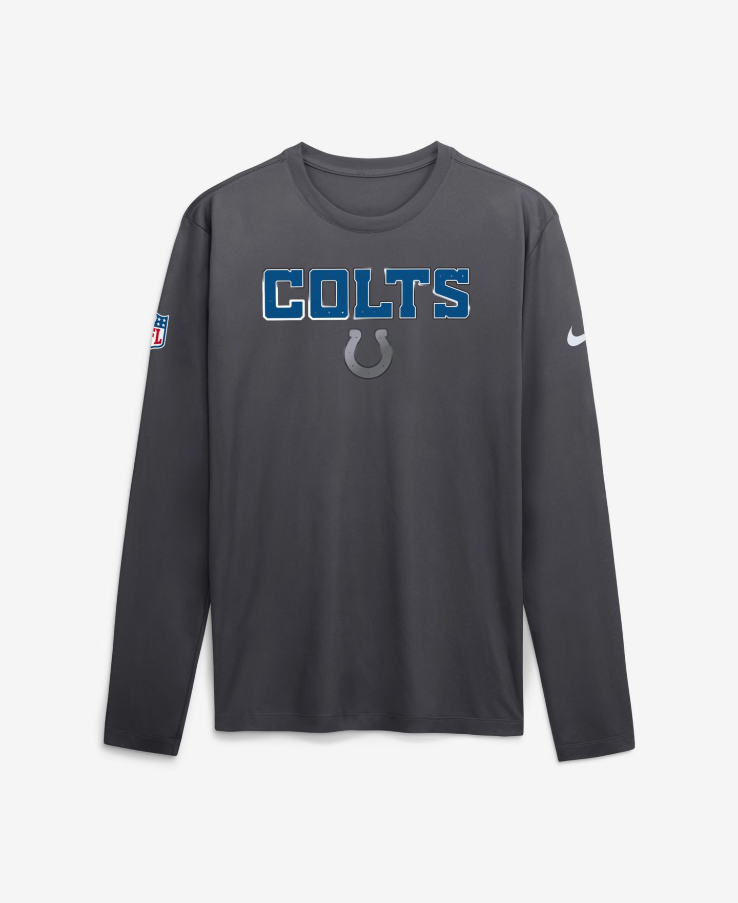 Мужская футболка Nike Anthracite Indianapolis Colts 2026 Rivalries Collection Sideline Legend Long Sleeve — фото 1