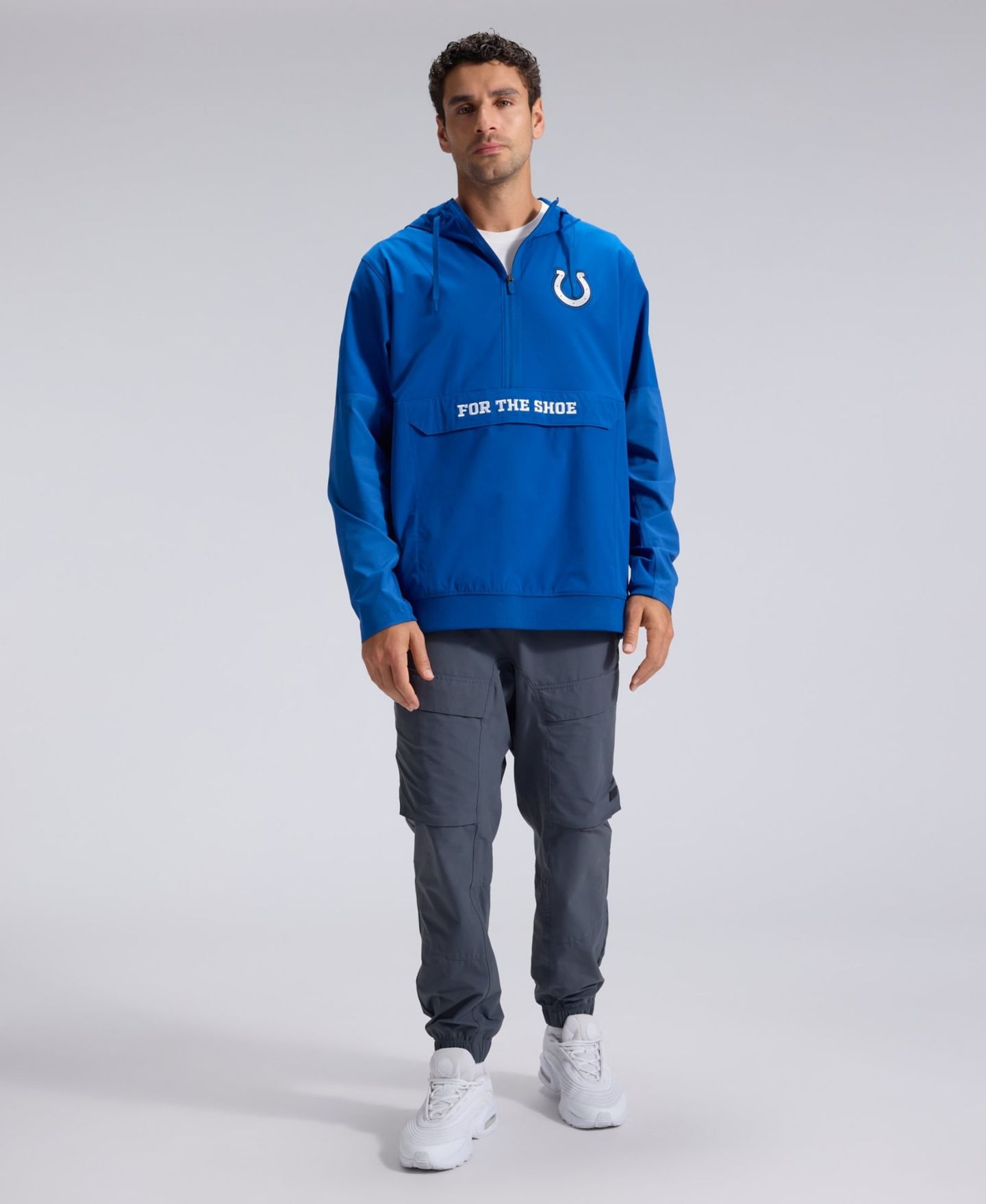 Мужская куртка Nike Royal Indianapolis Colts 2026 Rivalries Collection Sideline Anorak Half-Zip — фото 3