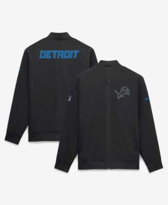 Men's  Black Detroit Lions 2026 Rivalries Collection Sideline Bomber Jacket