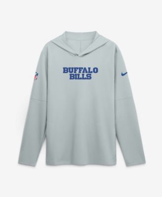 Men's  Silver Buffalo Bills Rivalries Collection Sideline Lightweight Hooded Long Sleeve Top