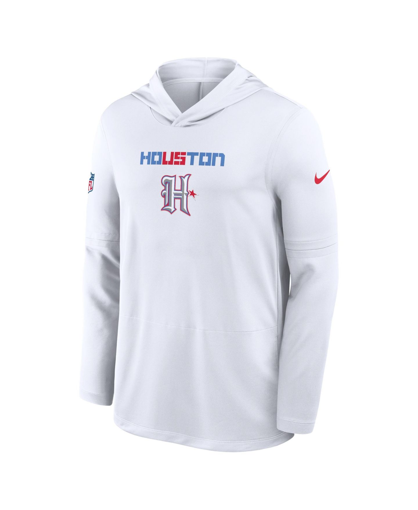 Мужской топ Nike White Houston Texans 2026 Rivalries Collection Sideline Lightweight Hooded Long Sleeve — фото 6