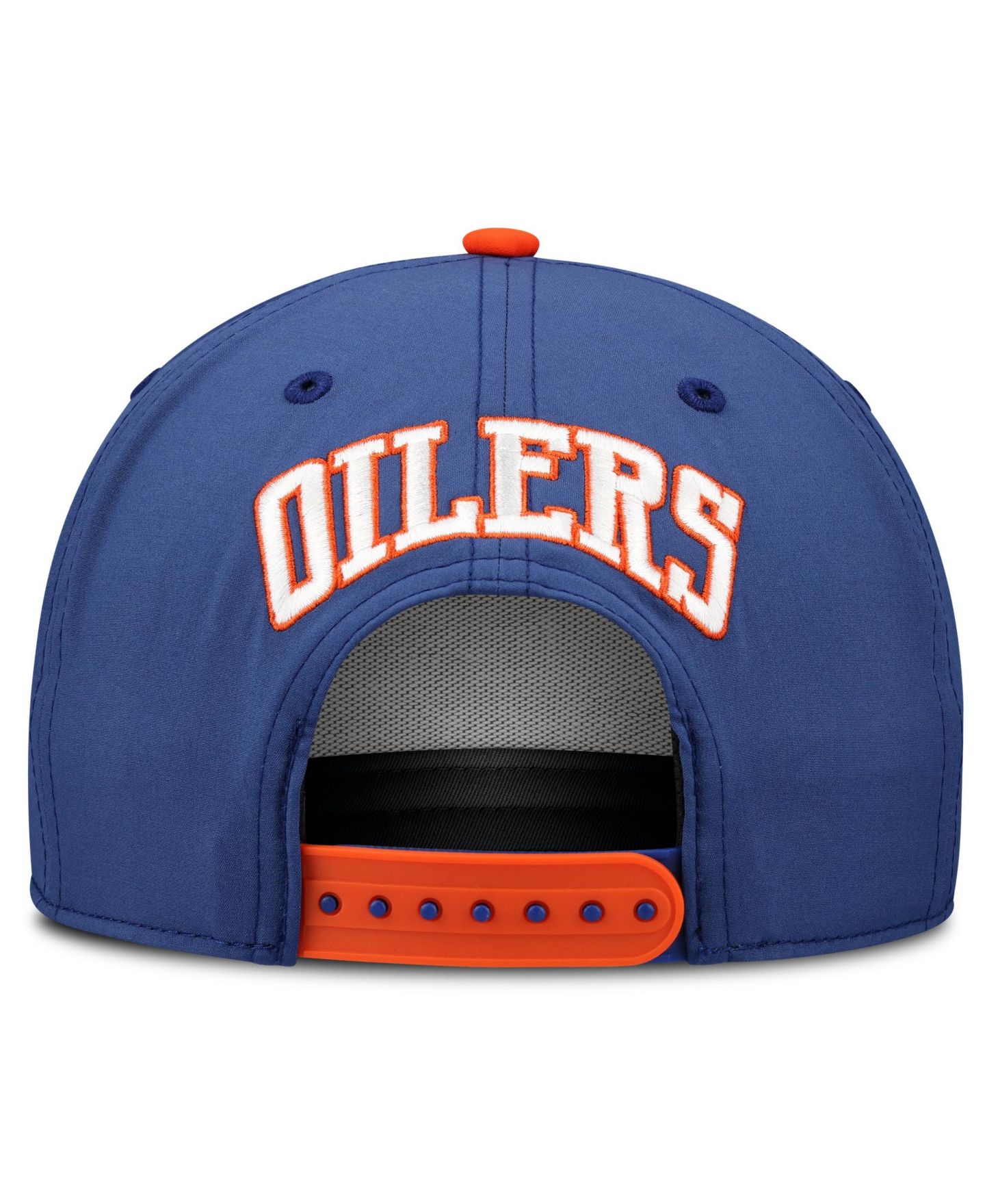 Мужская кепка Fanatics Blue Edmonton Oilers On Stage Podium A-Frame Adjustable Hat — фото 4