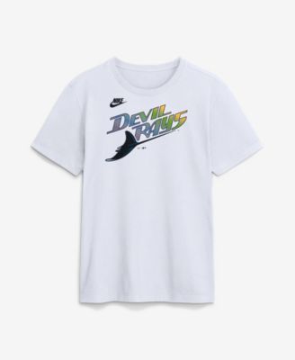 Men's White Tampa Bay Rays Cooperstown Collection Wordmark T-Shirt