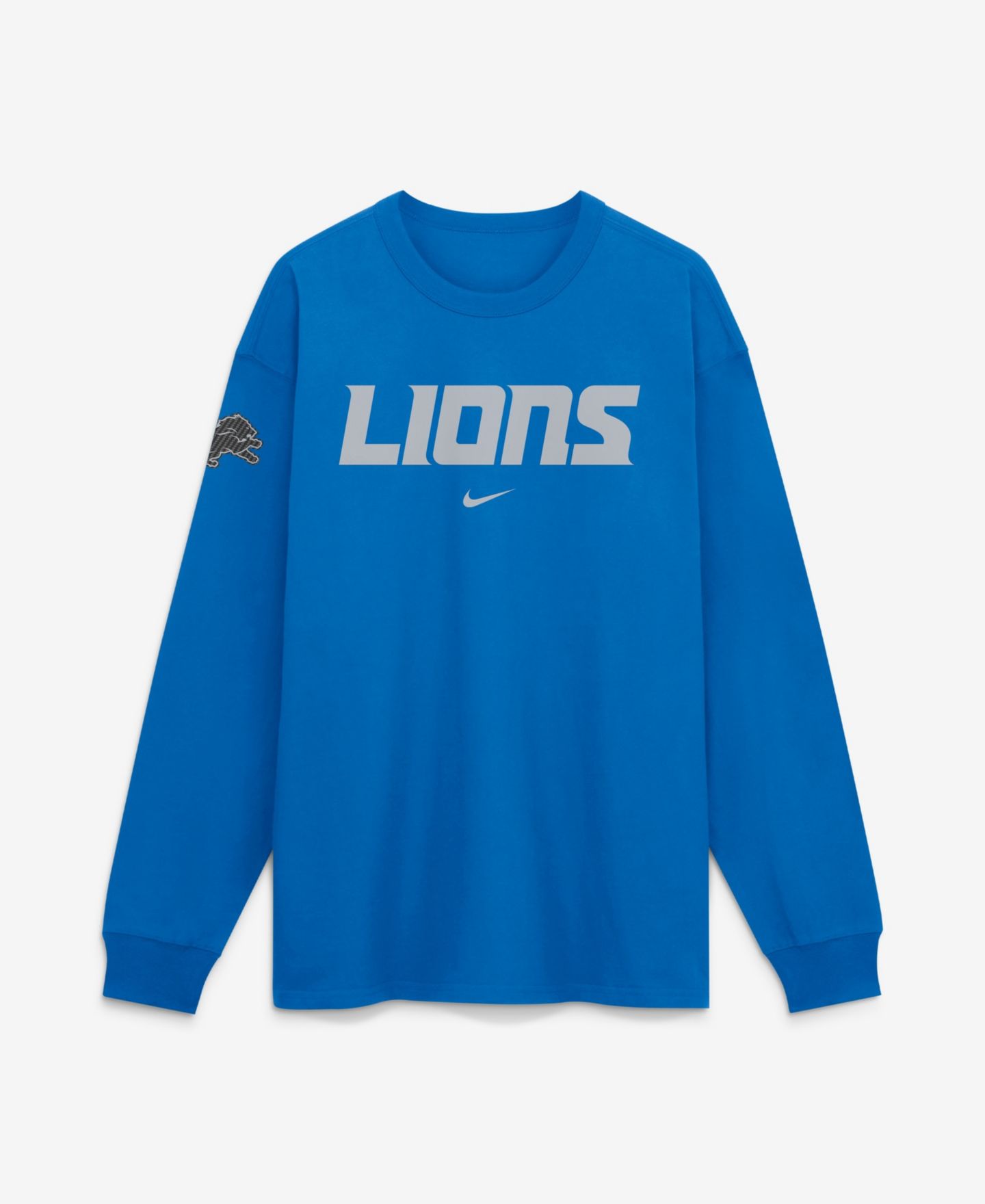 Мужская футболка Nike Blue Detroit Lions 2026 Rivalries Collection Max90 Long Sleeve — фото 2
