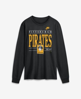 Men's Black Pittsburgh Pirates Cooperstown Graphic Long Sleeve T-Shirt