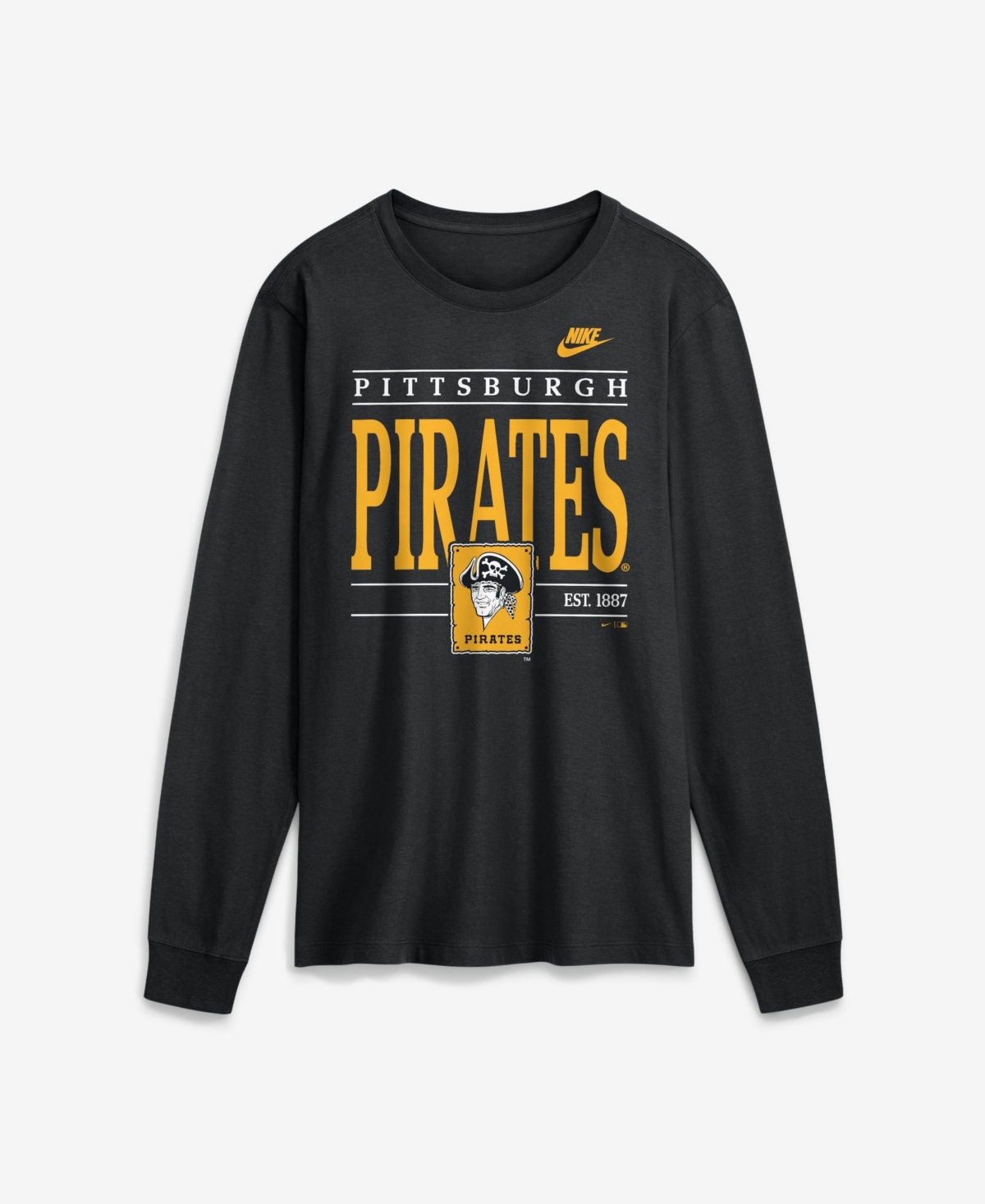 Nike Men's Black Pittsburgh Pirates Cooperstown Graphic Long Sleeve T-Shirt