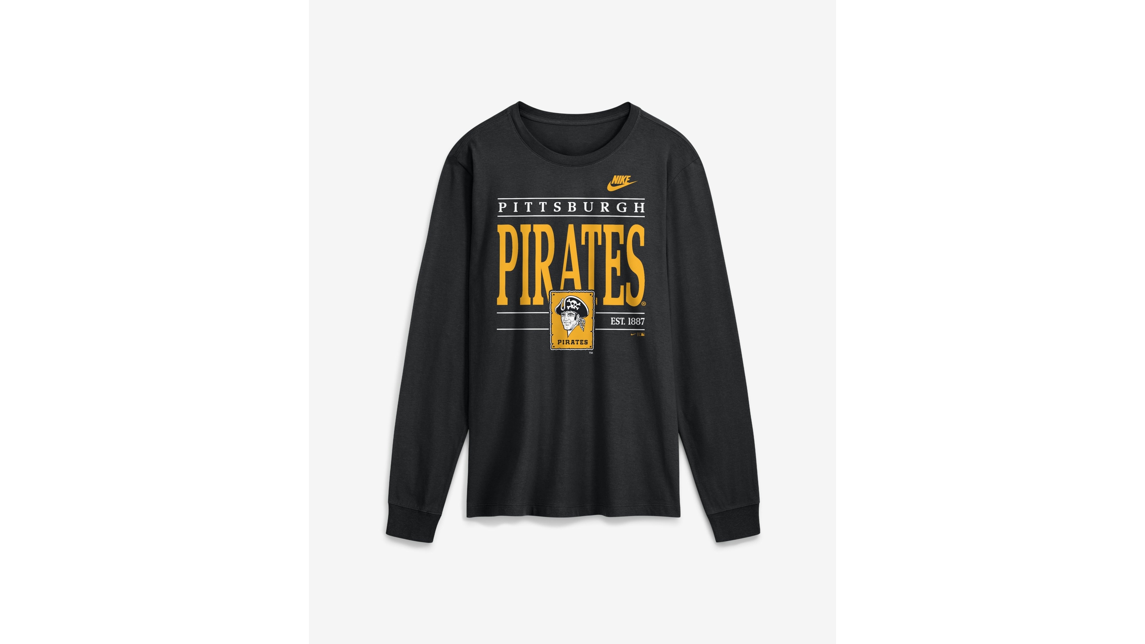 Nike Men's Black Pittsburgh Pirates Cooperstown Graphic Long Sleeve T-Shirt