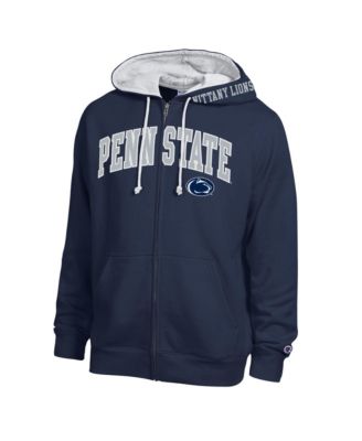 Men's Navy Penn State Nittany Lions Arch Logo Full-Zip Fleece Hoodie
