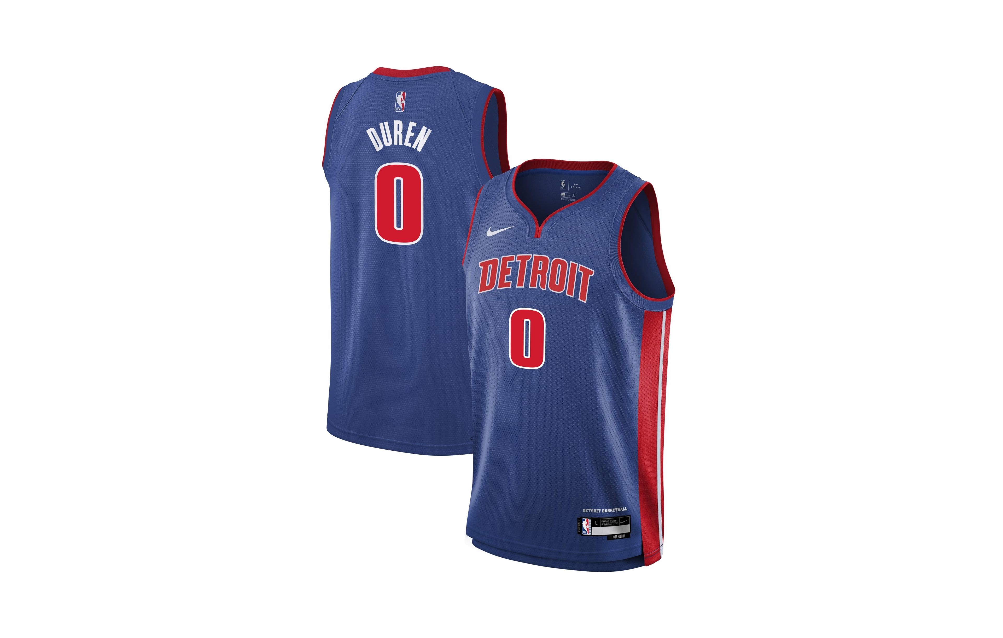 Nike Big Boys and Girls Jalen Duren Blue Detroit Pistons Swingman Icon Edition Jersey