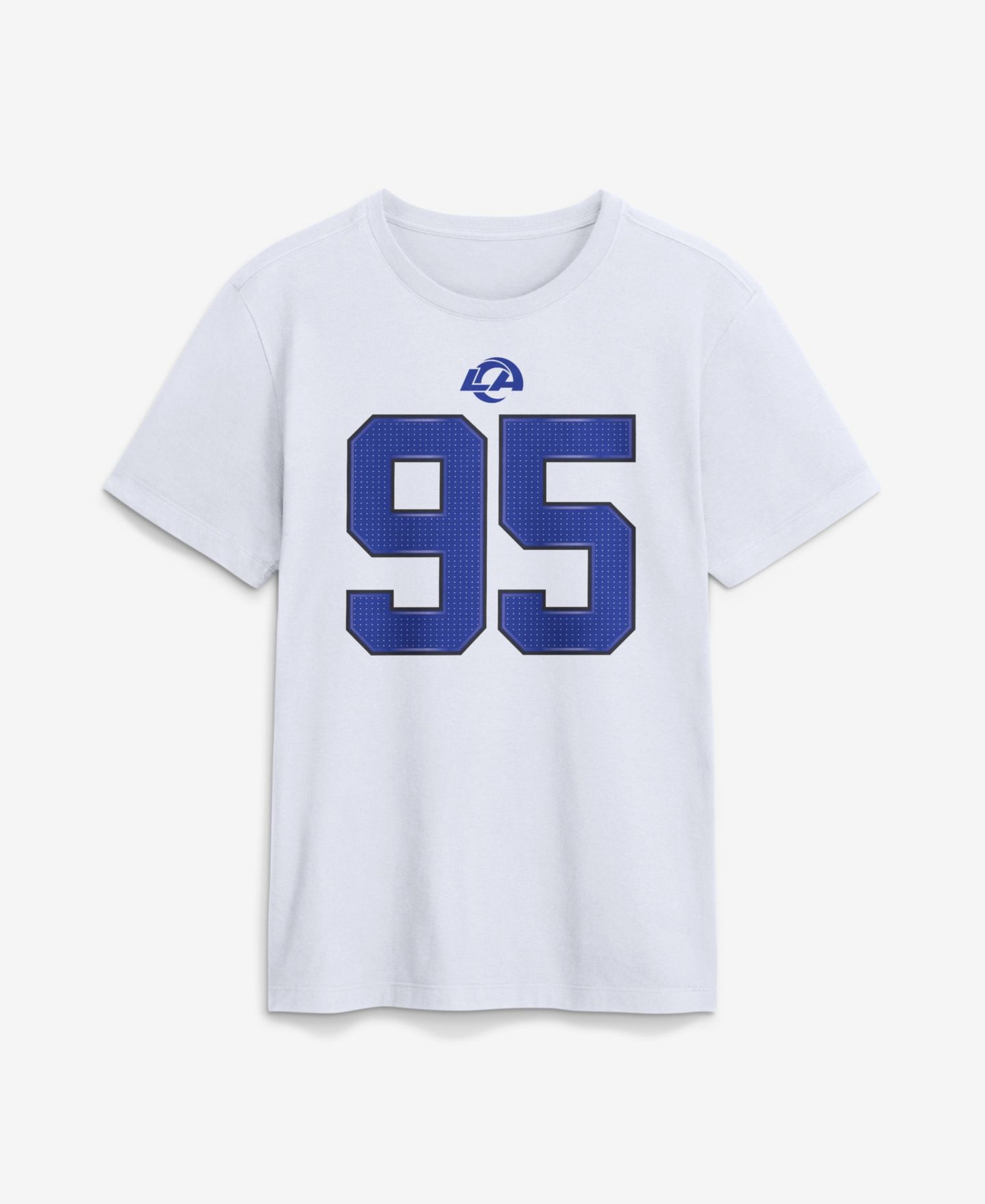 Мужская футболка Nike Myles Garrett Los Angeles Rams Fearsome White Name & Number — фото 2
