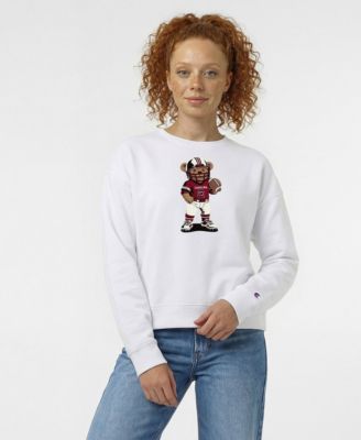 Women's  White South Carolina Gamecocks Teddy Bear Sweatshirt