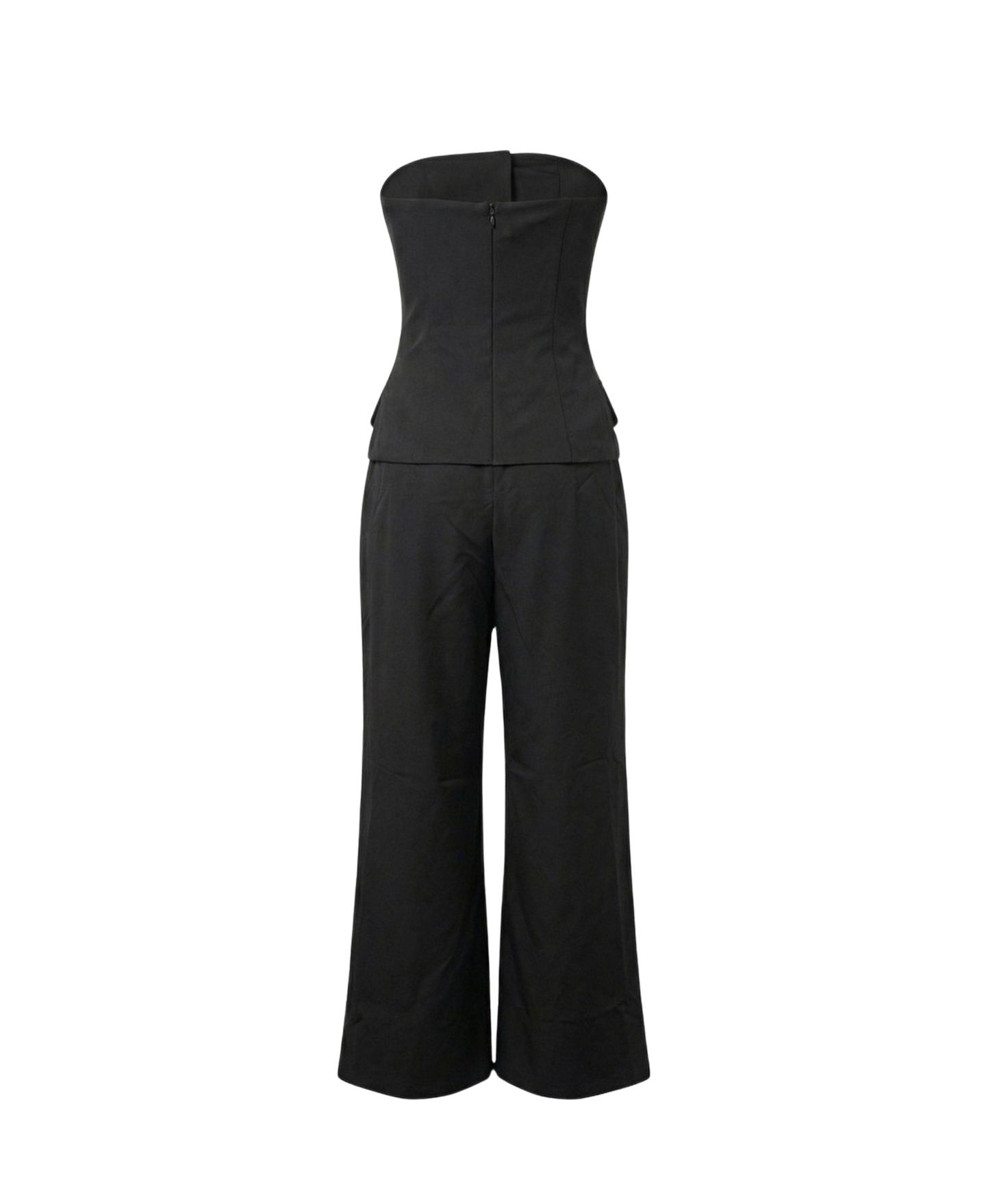 Женский комплект Modenaire Strapless Embellished Vest and Wide-Leg Pants, 2-Piece Set, цвет: Чёрный — фото 6