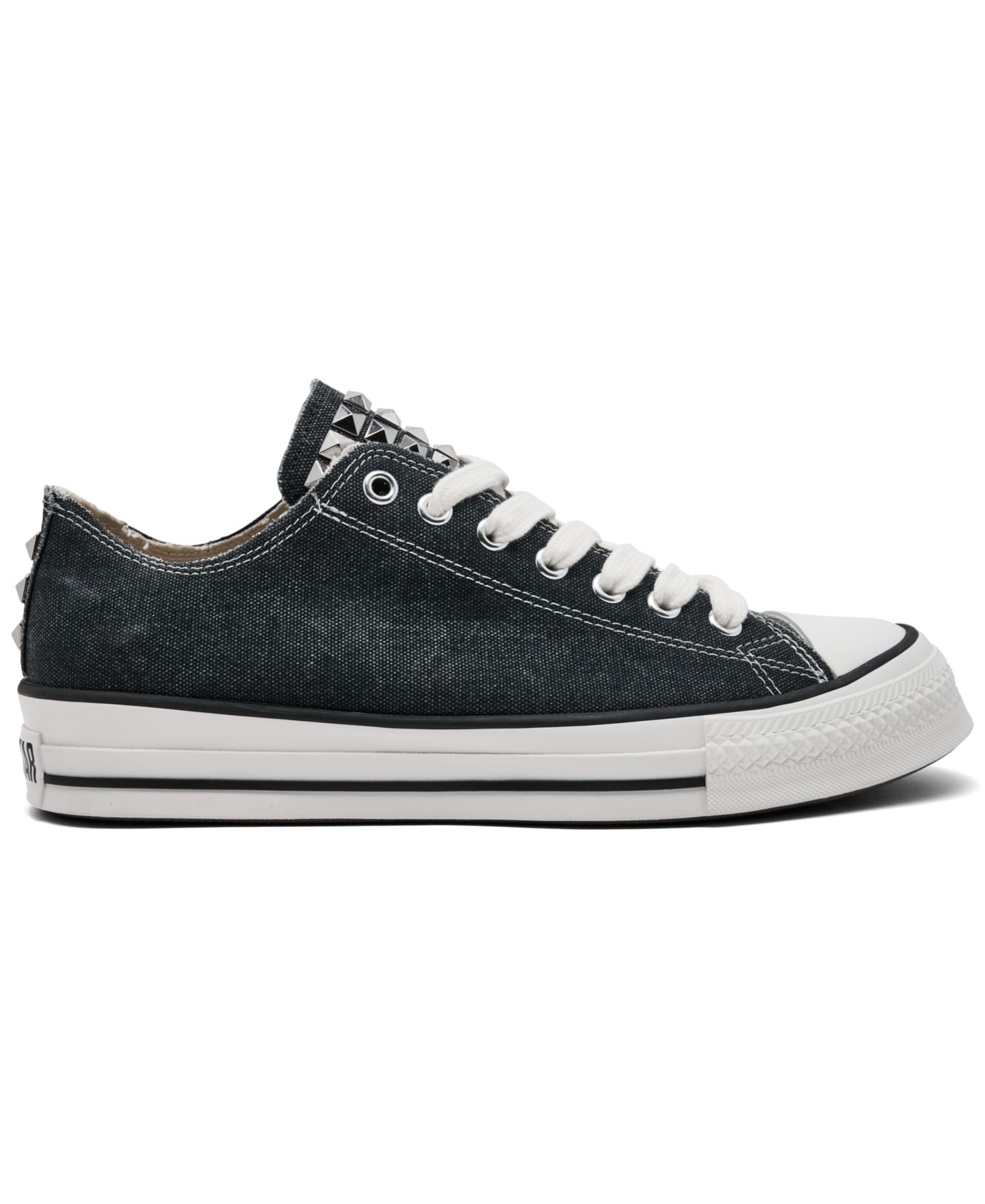 Мужские кроссовки Converse Throwback Studded Casual, цвет: Чёрный / Серебристый — фото 2