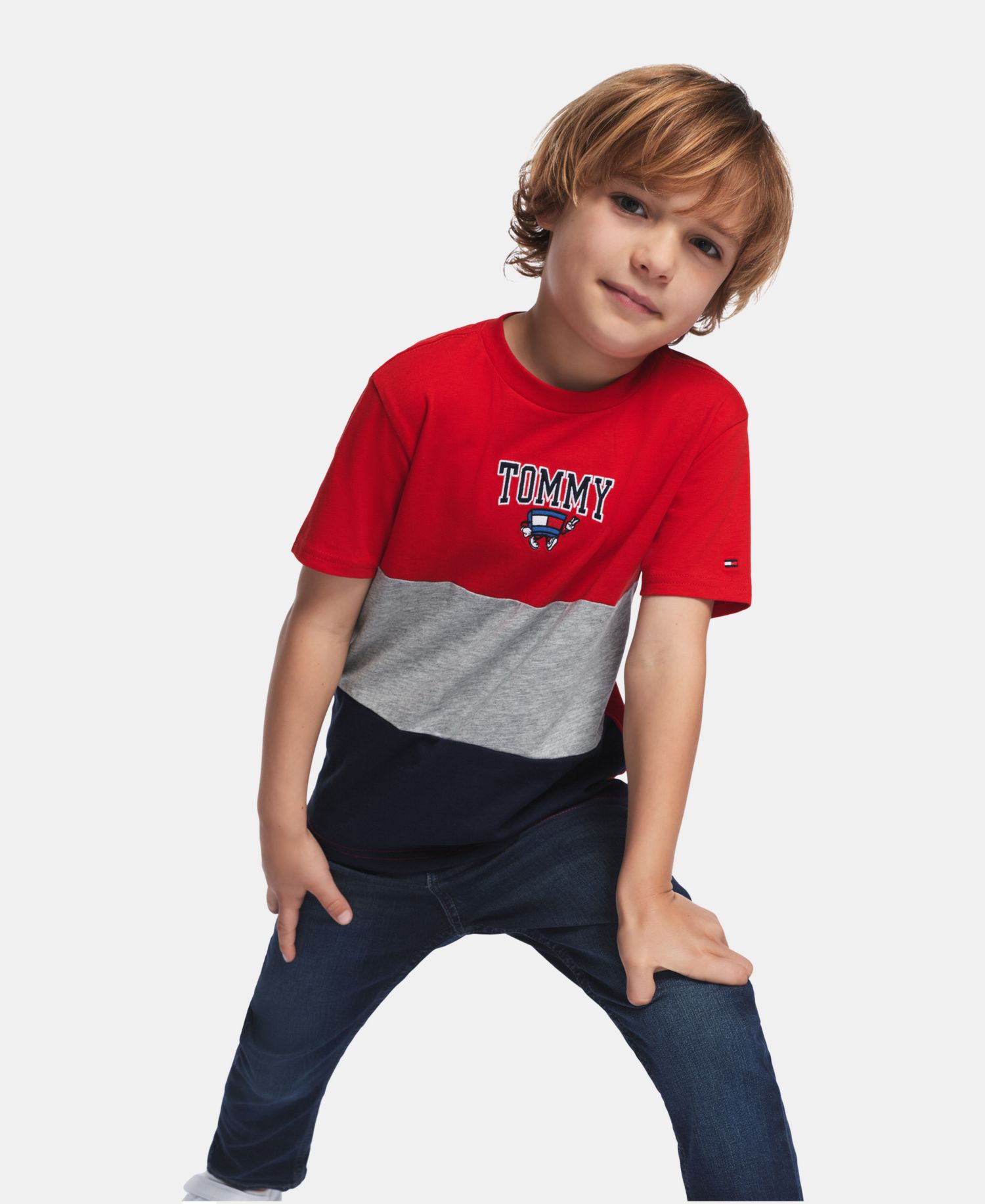 Boys' 2T-7 Mascot Color-Blocked Short-Sleeve T-Shirt