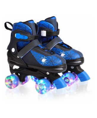 Adjustable Quad Roller Skates Light Up Wheels Beginner Indoor Outdoor Sports Gift