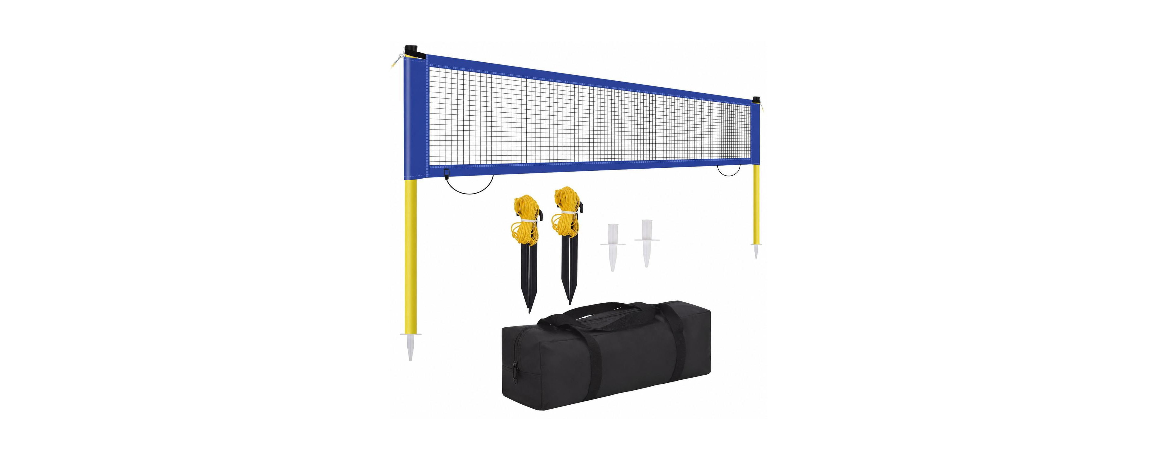 Furlihong 20ft Portable Outdoor Badminton Net Set with Carry Bag Durable Stable Structure