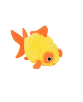 Jr Ocean Goldfish, Durable Plush Squeaky Dog Toy
