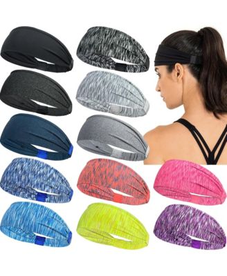Stretchy Wide Lightweight Headbands, 12-Piece Set