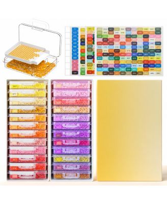 Diamond Painting Storage Containers with Adjustable Rack Label Stickers Craft Organizer Set