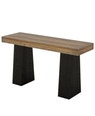 Rectangular Counter Height Bar Table with Thickened Top for Kitchen