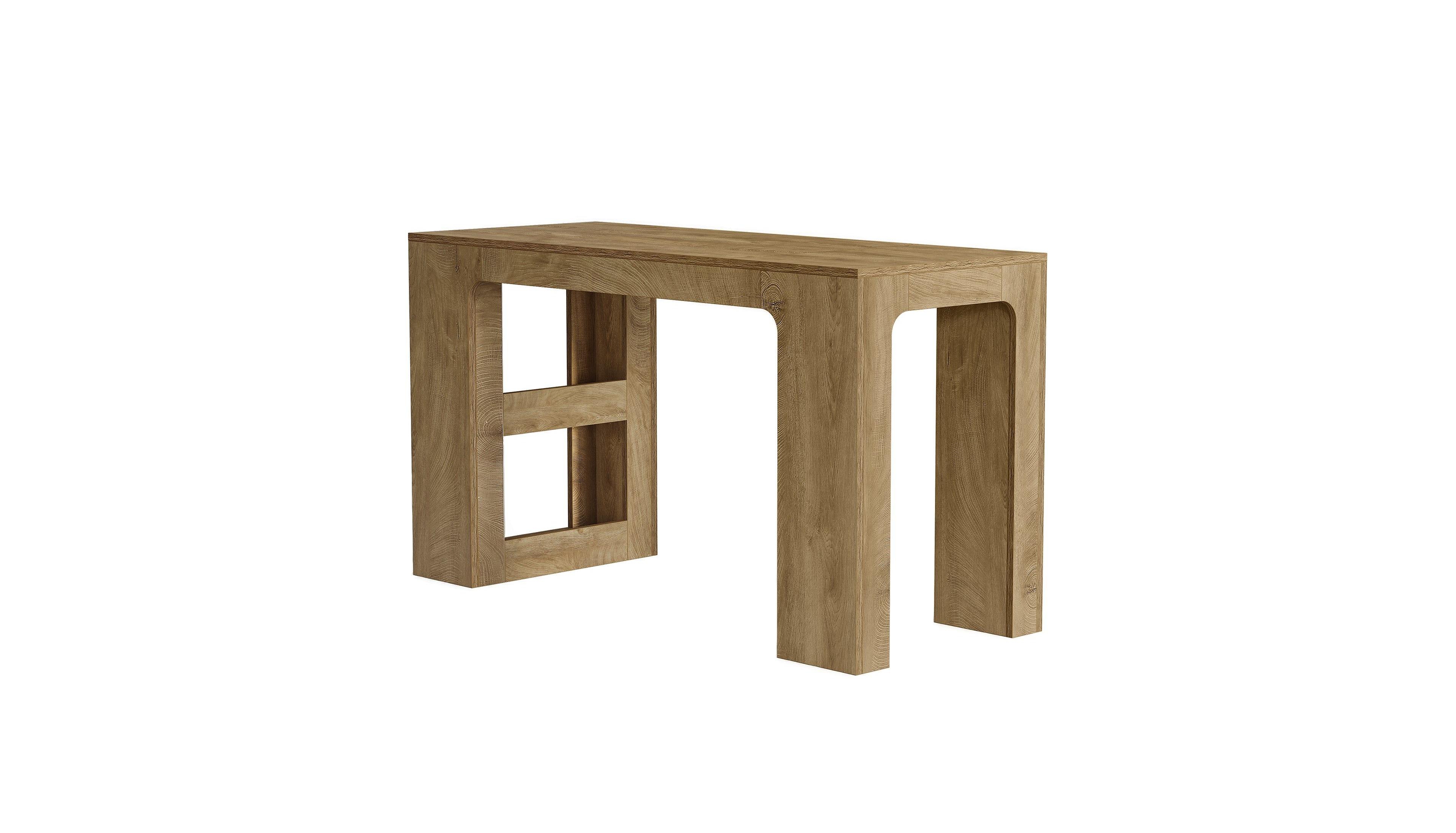 Slickblue Counter Height Bar Table with Storage Shelves for Kitchen and Dining Area