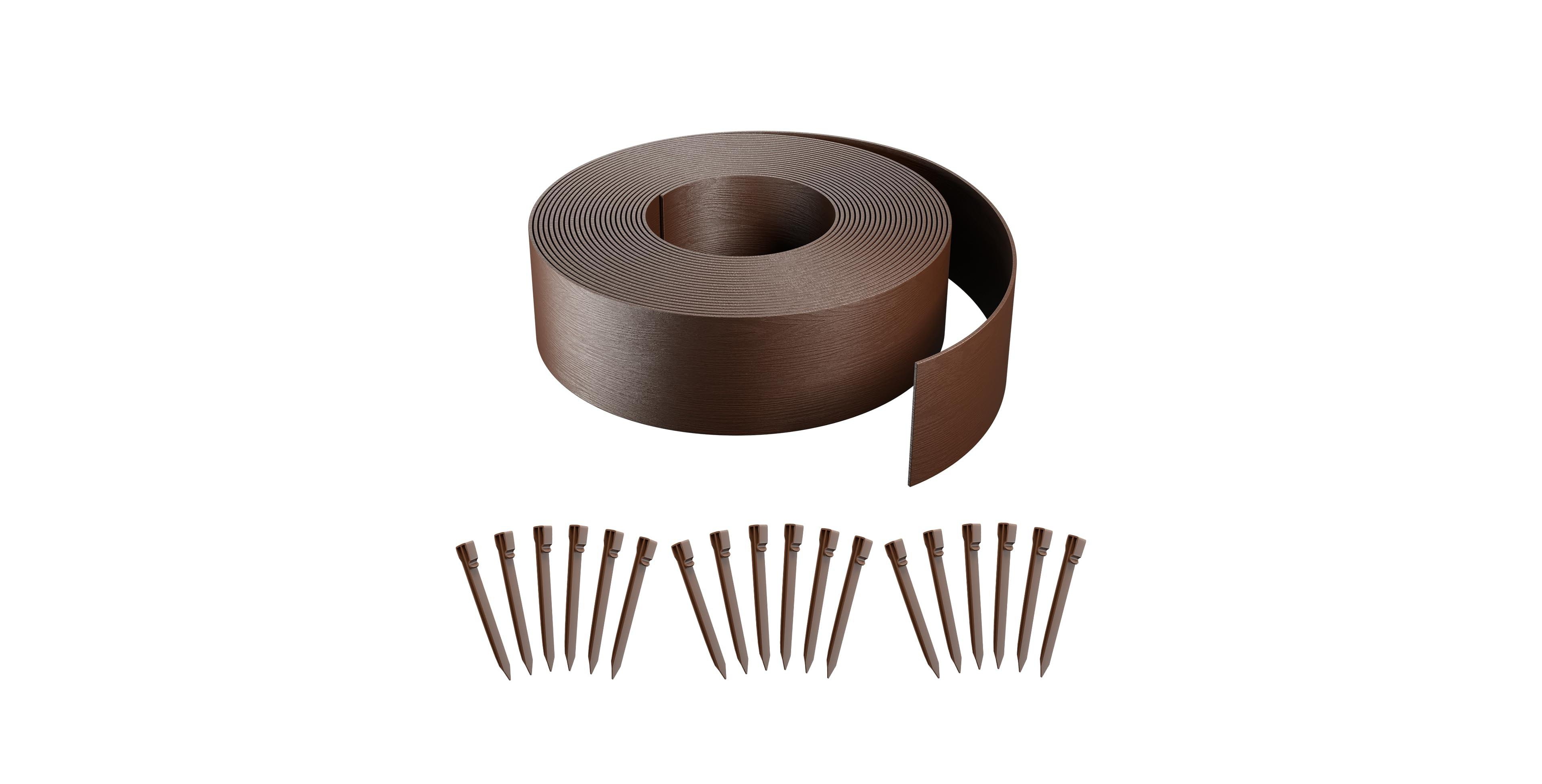 Aofar 60ft Landscape Edging Coil Kit 4IN High Flower Bed 18 Stakes