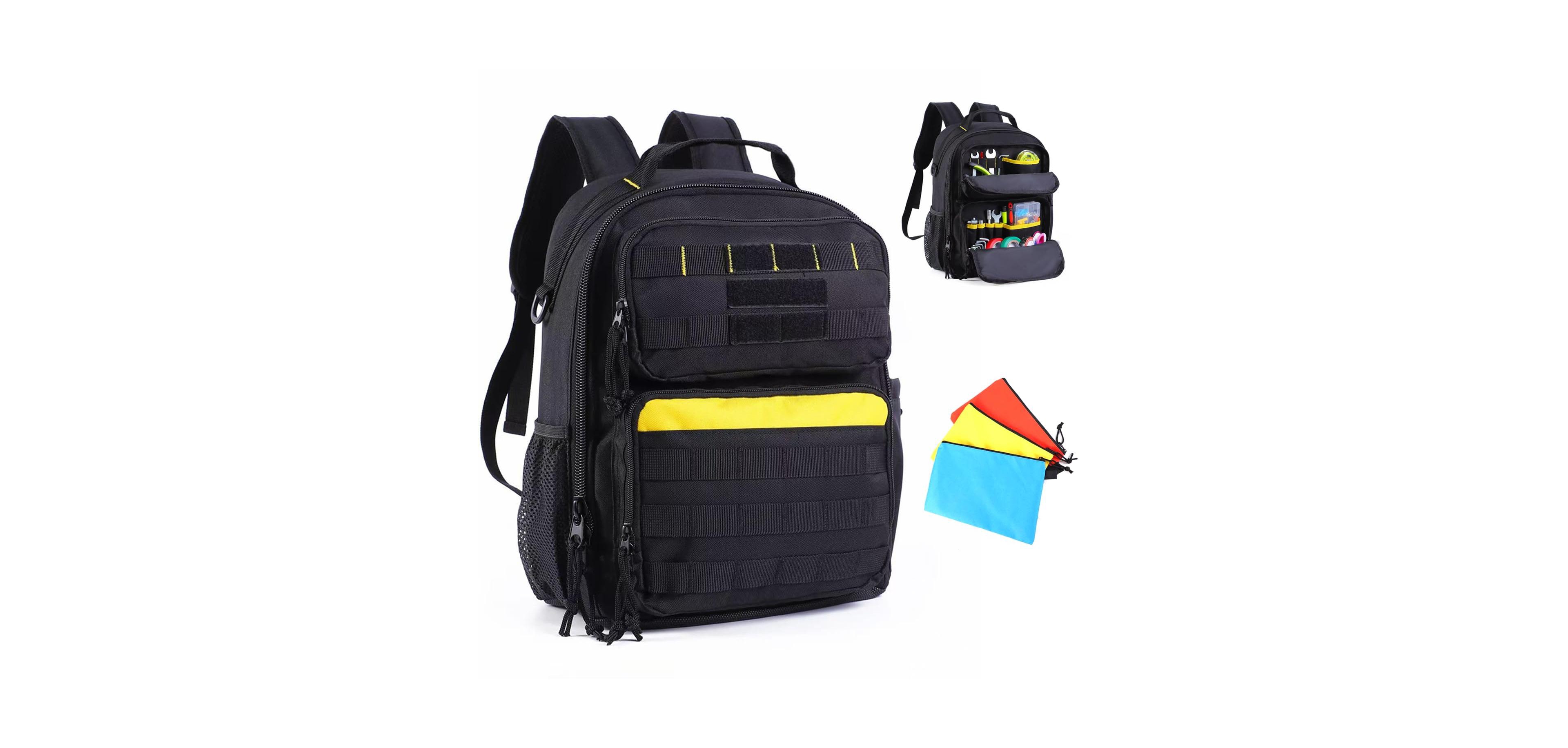 Xdovet Heavy Duty Tool Bag With 3 Pouches For Electrician Plumber Hvac Cable Repairman