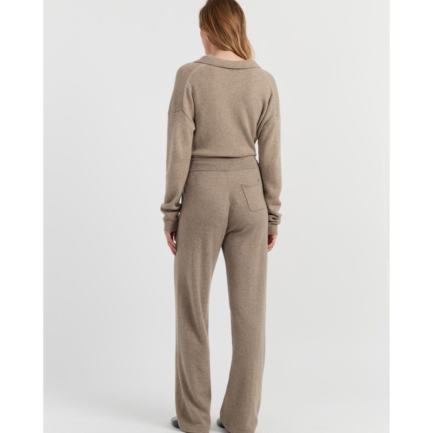 Women's Cashmere Wide-Leg Drawstring Pants