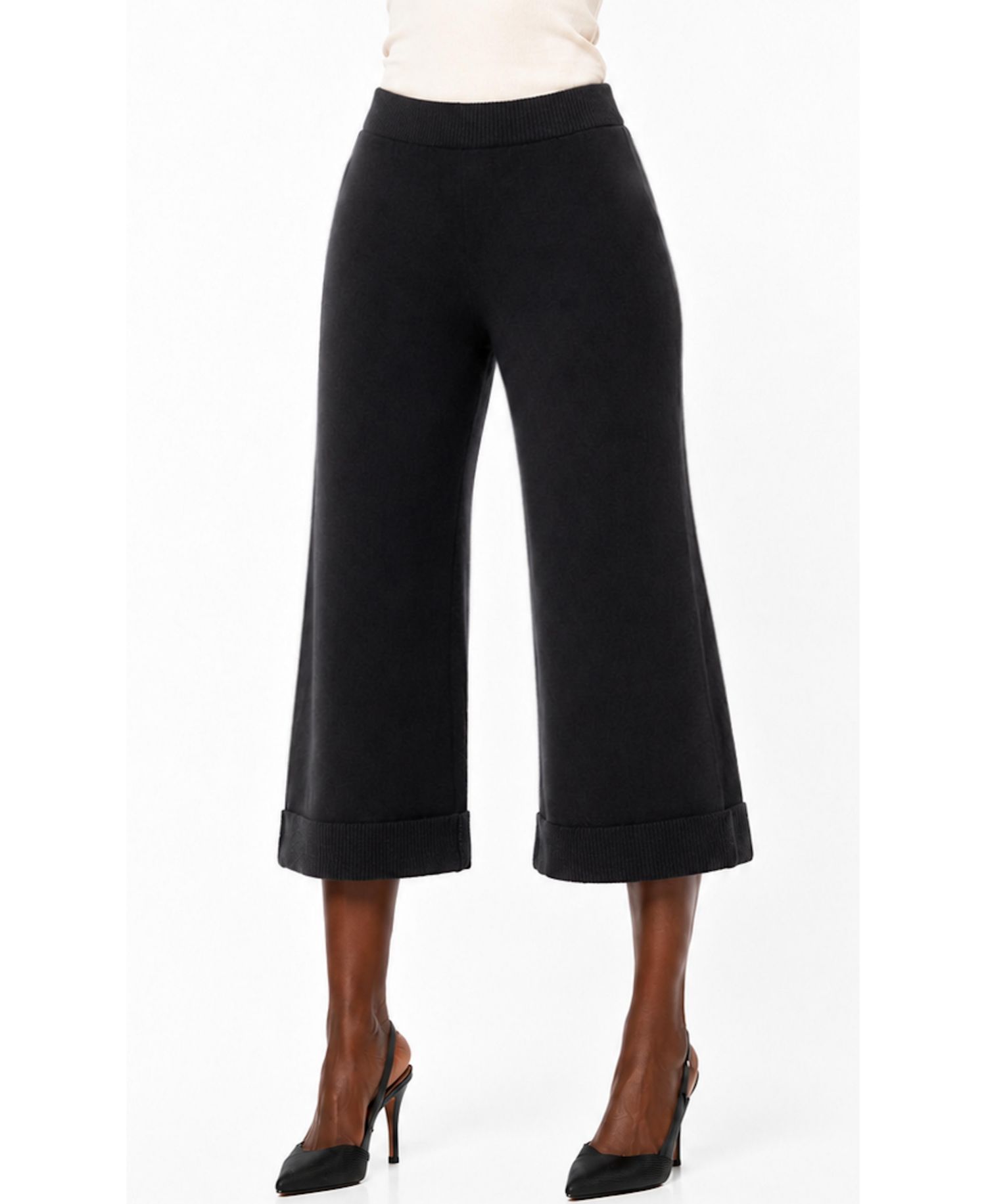 Women's Vicchi Pull-On Wide-Leg Cropped Pants