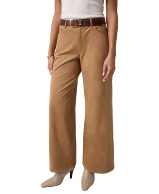 Women's Jennie High-Waisted Faux Suede Wide-Leg Pants