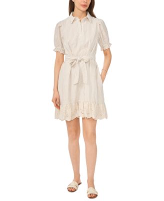 Women's Ruffle Puff-Sleeve Mini Dress