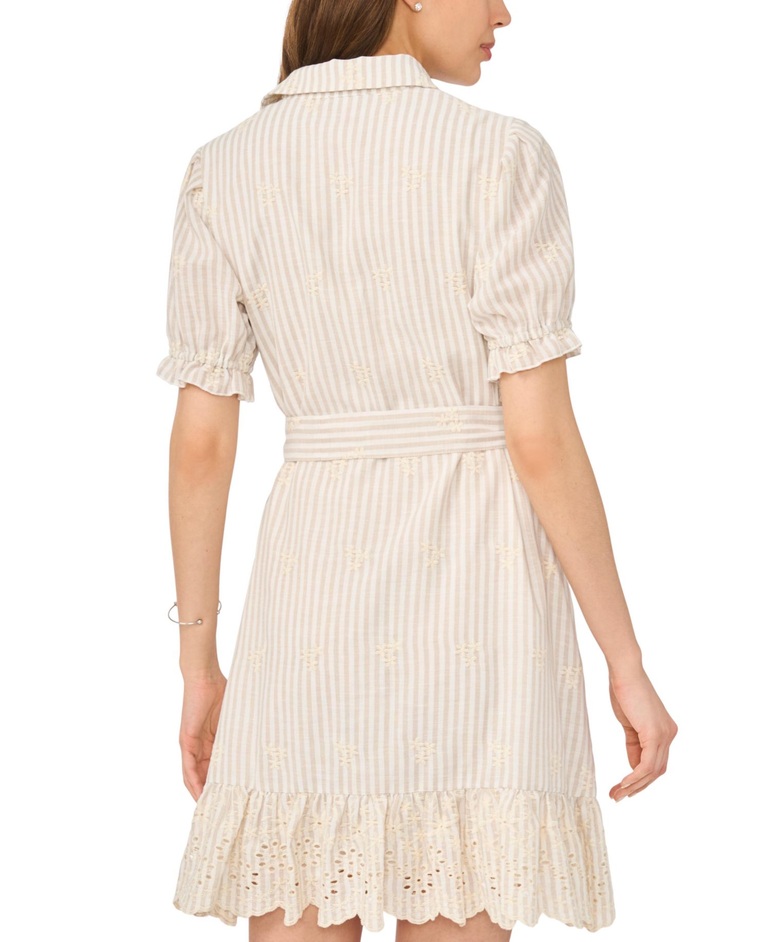 Women's Ruffle Puff-Sleeve Mini Dress