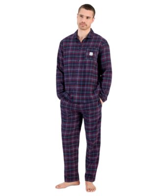 Men's Flannel Plaid Top and Pajama Pants, 2-Piece Set